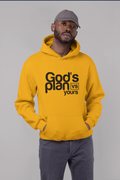 God's plan vs yours hoodie - gold