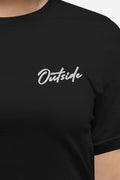 Outside Embroidery T-shirt - Black