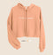 Too Sexy For This Crop - Peach Crop Top Hoodie