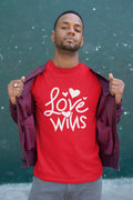 Love Wins Valentine day Unisex Tee - Red