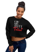 Consistency Over Talent Crop Sweatshirt